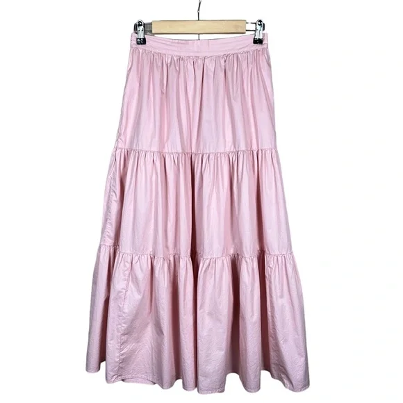 XiRENA Pink Tiered Midi Skirt - Picture 8 of 9